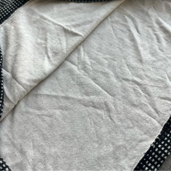 Dawn Textured Hoodie in Black & Natural Grid - Picture 5 of 5